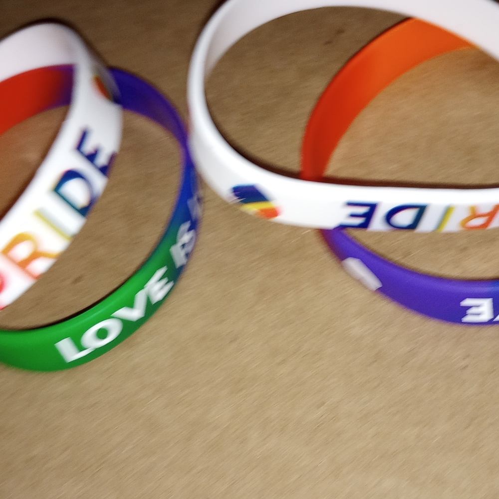 LGBTQ matching set of pride bracelets love #stoptgehate